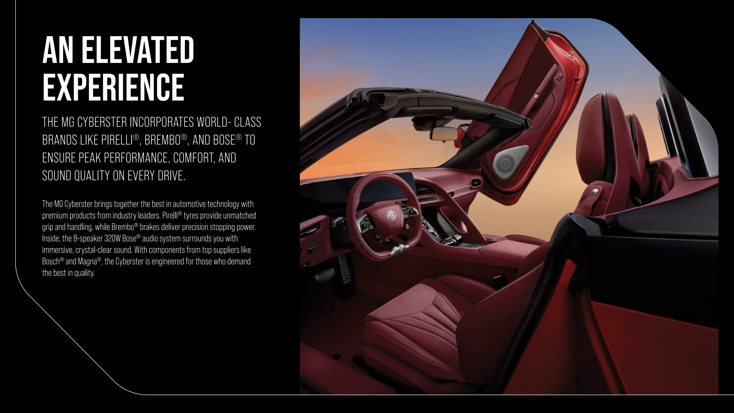 MG Cyberster brochure page 9